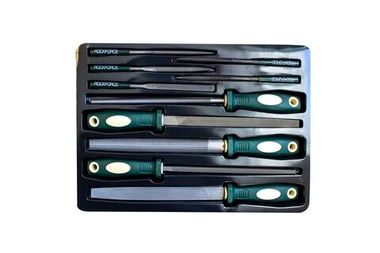 Набор напильников разнопрофильных 10 пр.(плоский, треугольный, круглый, полукруглый, квадратный, L-185мм,L-325мм),в ложементе RockForce##Rock FORCE RF-5056N