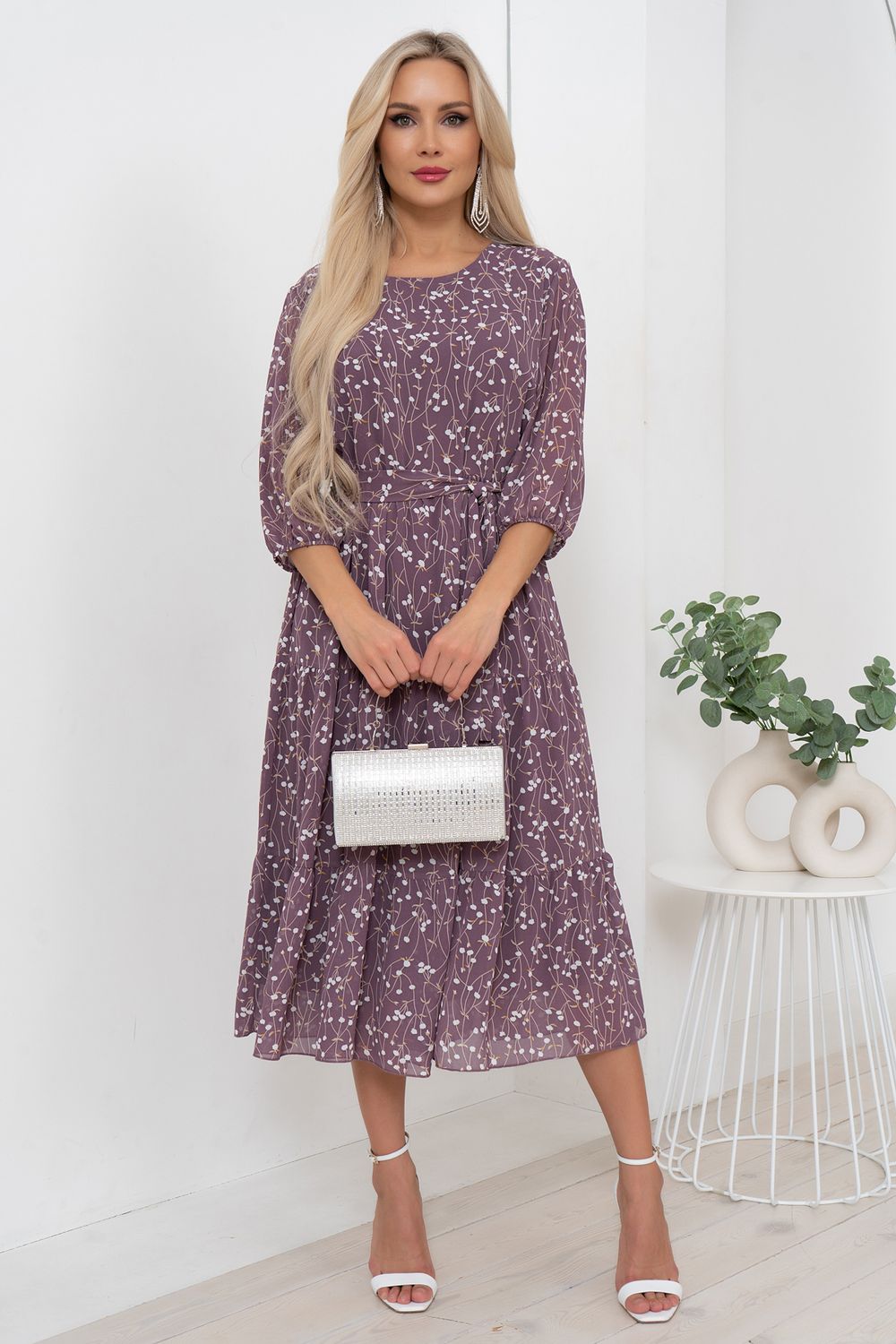 Платье Хелен (лиловый) Р11-1075/12 Nikol (Акция)