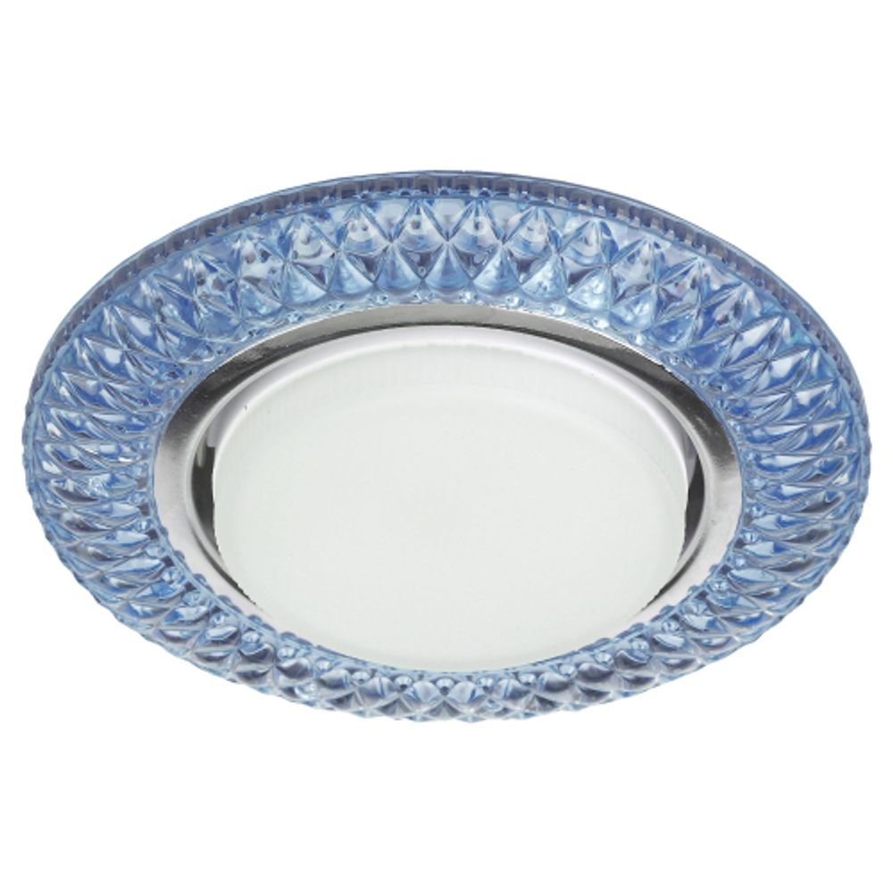 DK LD23 BL1/WH Светильник ЭРА декор cо светодиодной подсветкой Gx53, голубой | Встраиваемые LED светильники