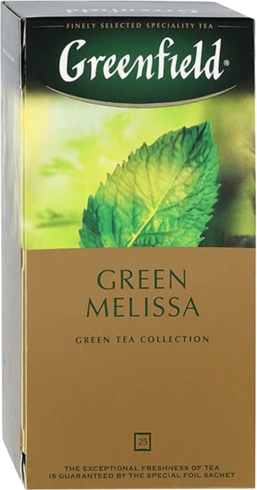 Чай зеленый Greenfield Green Melissa в пакетиках, 25 шт