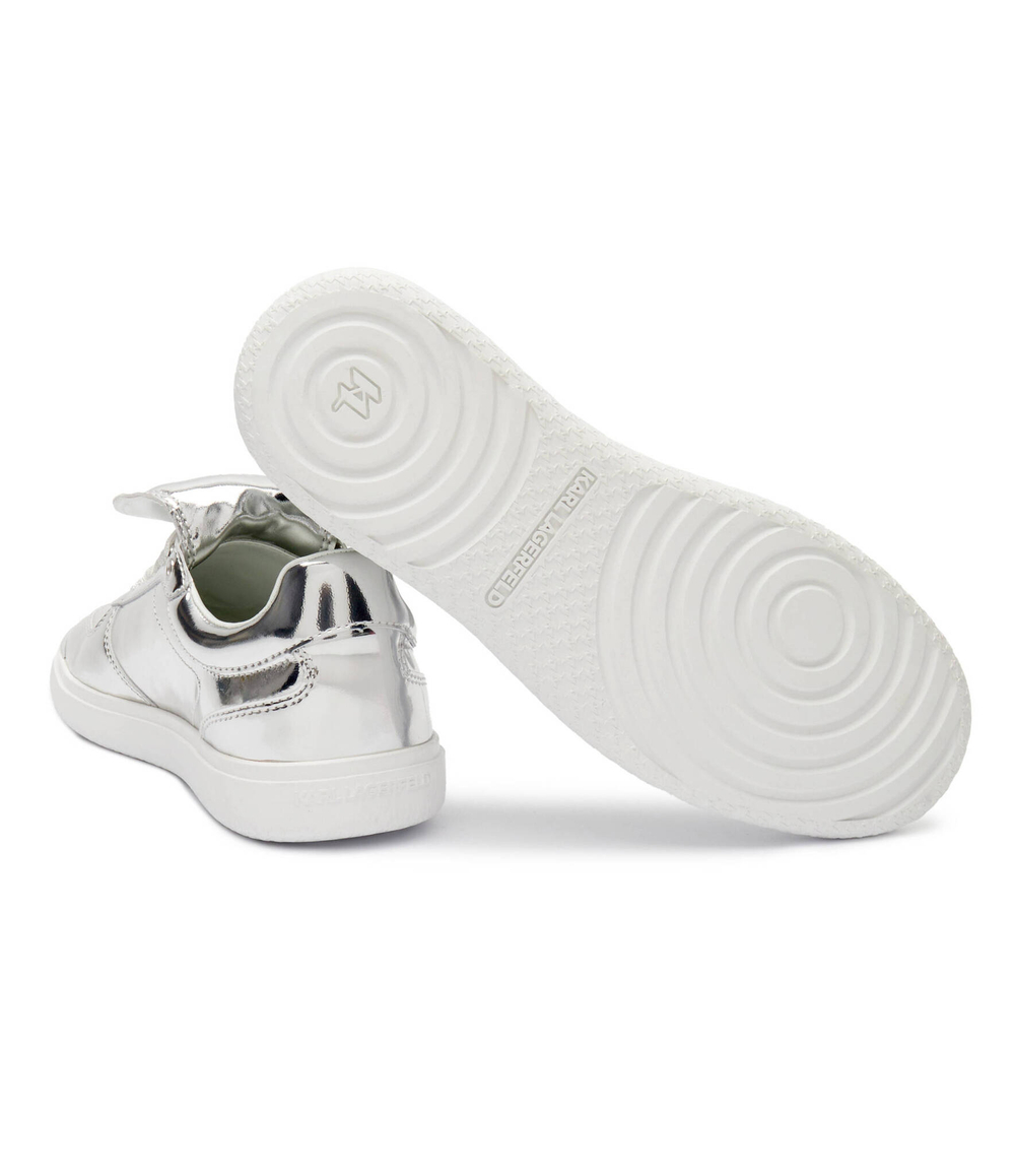 Кожаные кроссовки Karl Lagerfeld - серебряный(KL63820)