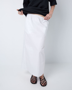 Юбка миди из хлопка белый