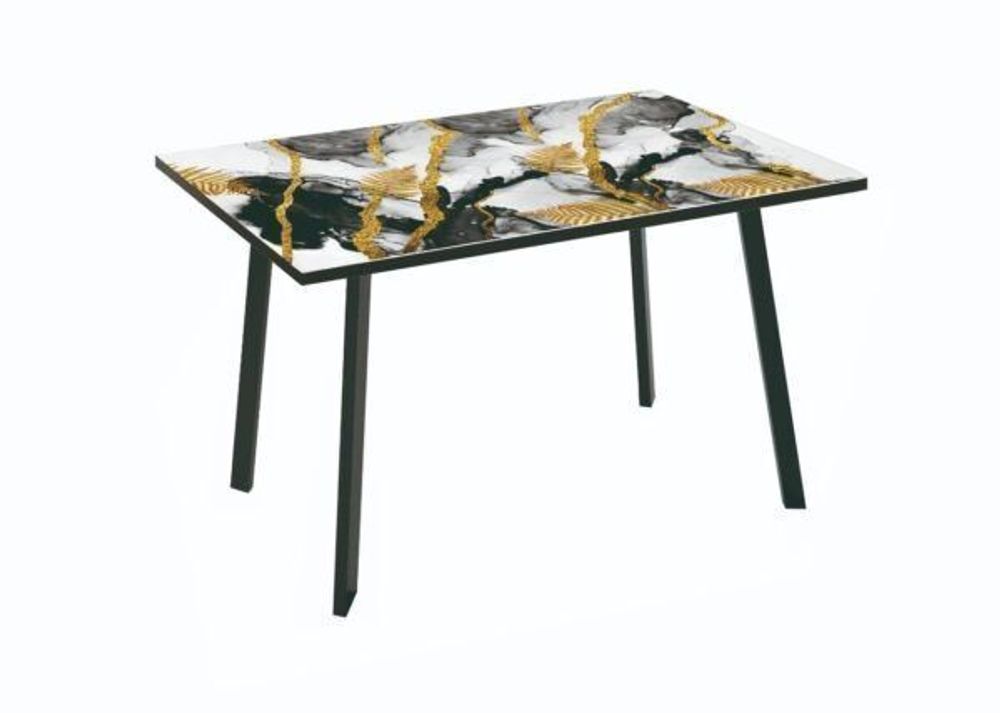 Стол Дерри стекло бабочка раздвижной 930 чёрный(к-т ног №3)