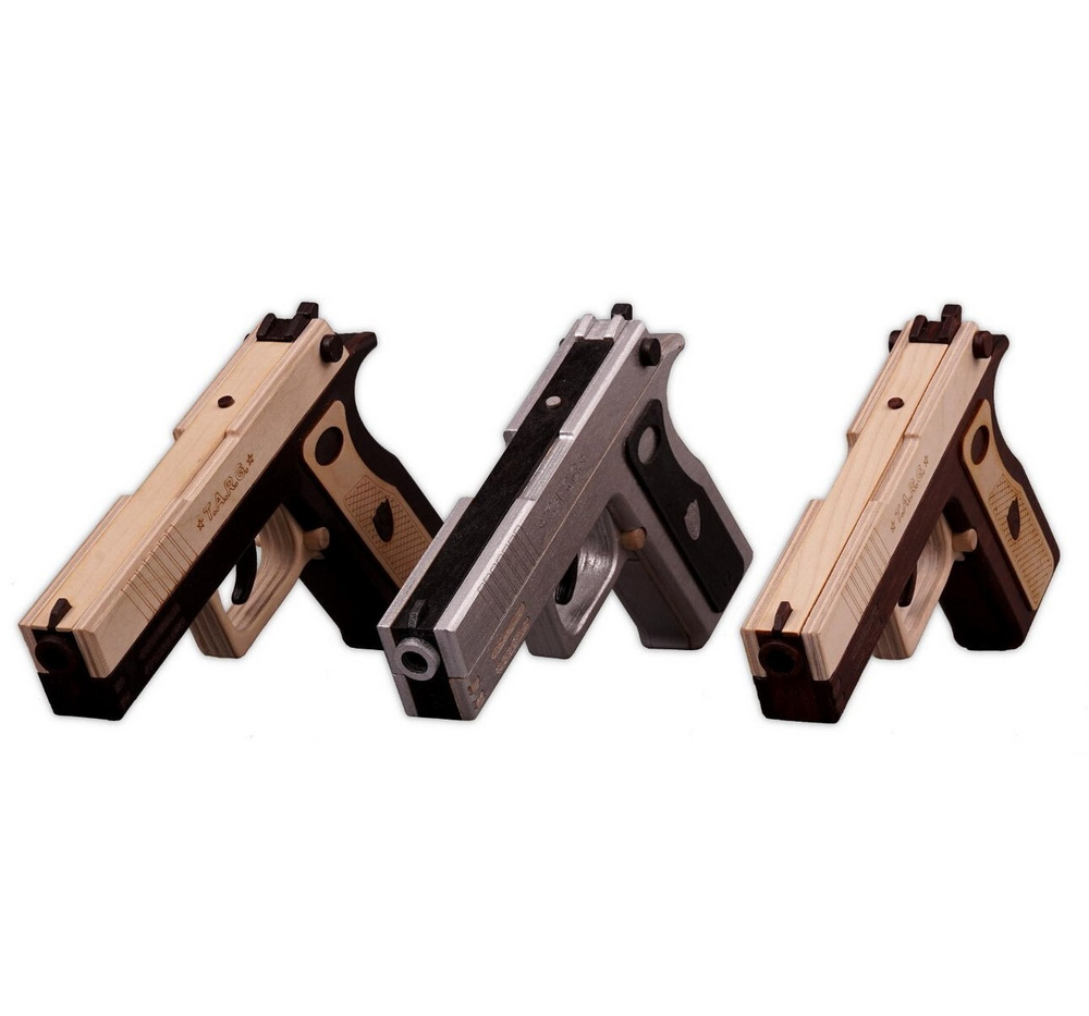 Пистолет GUARD PS-17 (STRIKER SR-17) от TARG - деревянный конструктор, сборная модель, 3d пазл