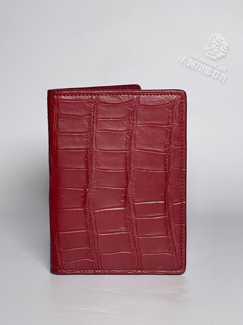 Обложка для паспорта Zilli из кожи крокодила
