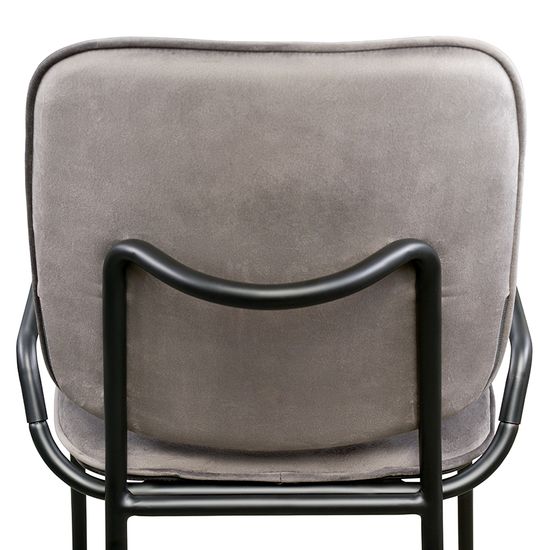 Стул ror, double frame, велюр, черный/серый