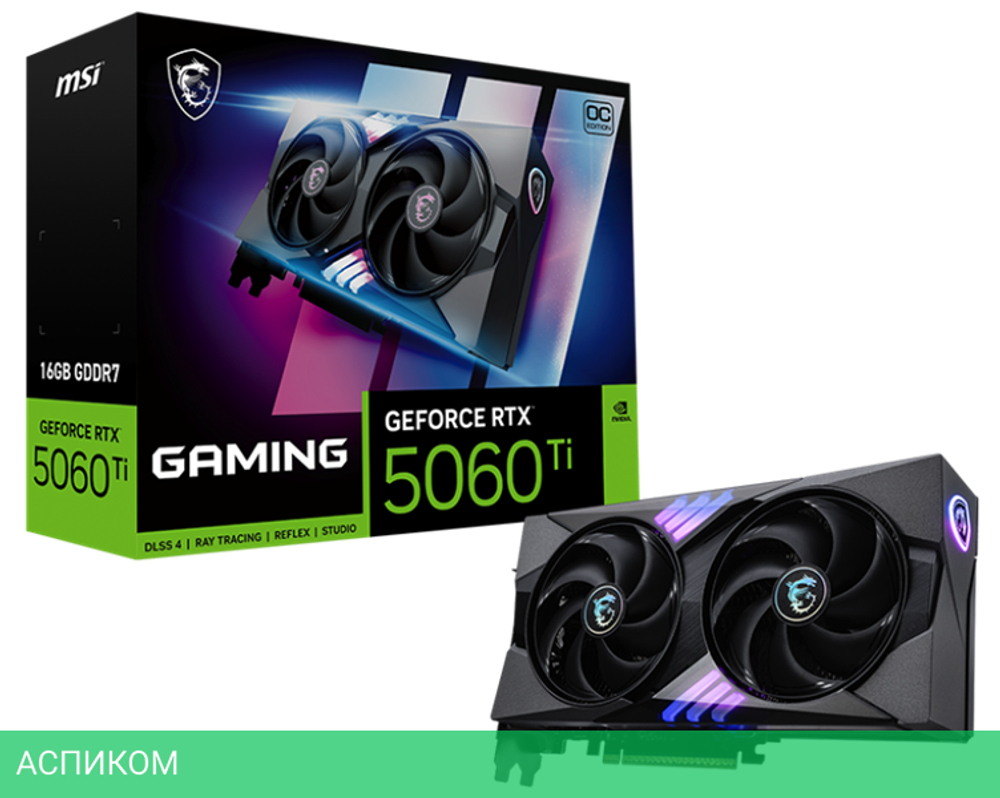 Видеокарта MSI GeForce RTX 5060 Ti Gaming OC 16GB GDDR7