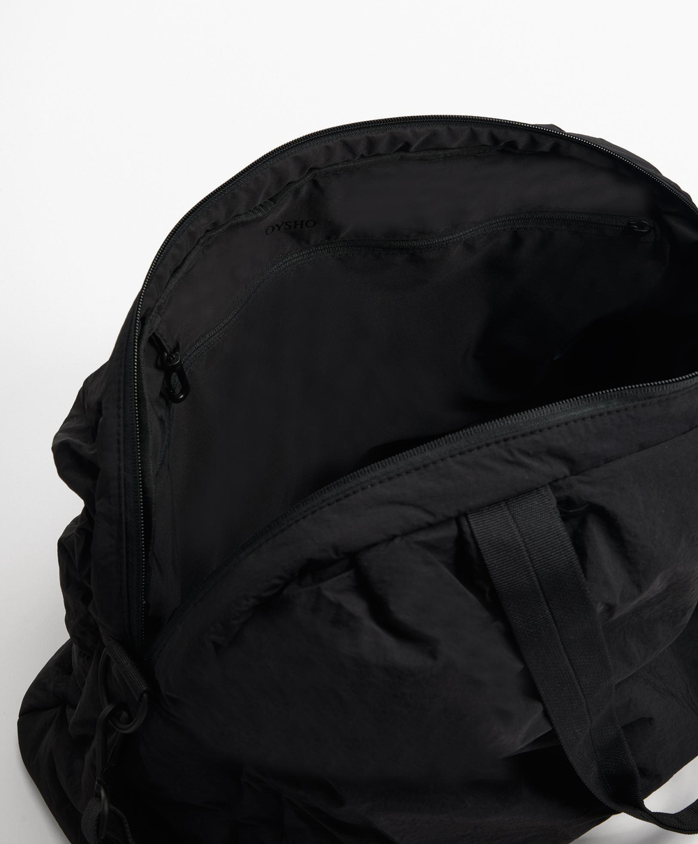 Oysho Спортивная сумка со сборками, черный