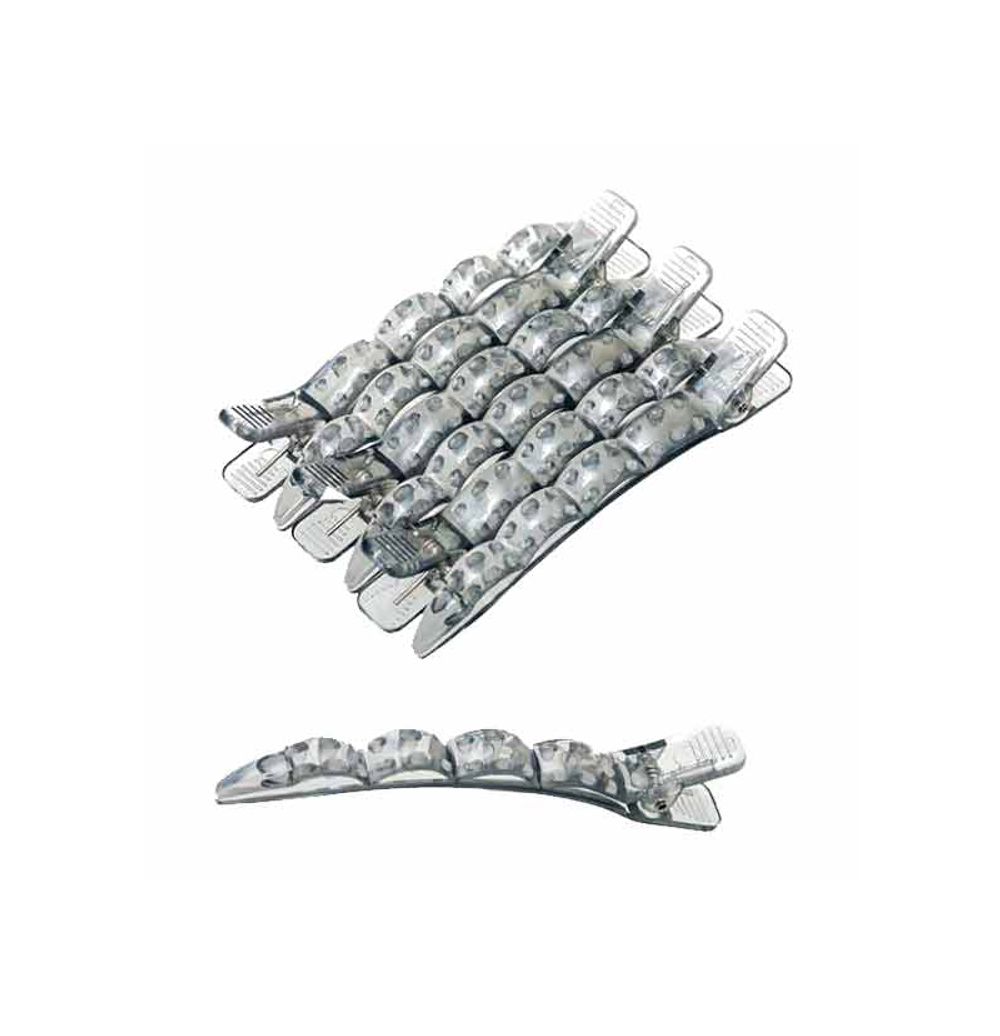 Зажимы для волос Harizma h10901-15 (10см, серый, 6шт)