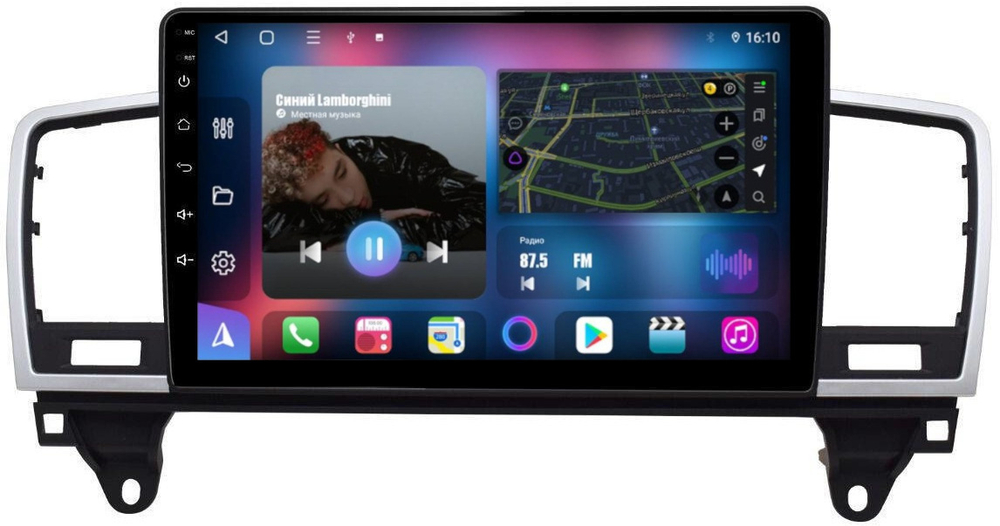 Магнитола Mercedes-Benz ML W166, GL X166 2011-2015 (рамка 9) - FarCar BM1241M на Android 13, QLED, TS10, 4Гб+32Гб, CarPlay, 4G SIM-слот