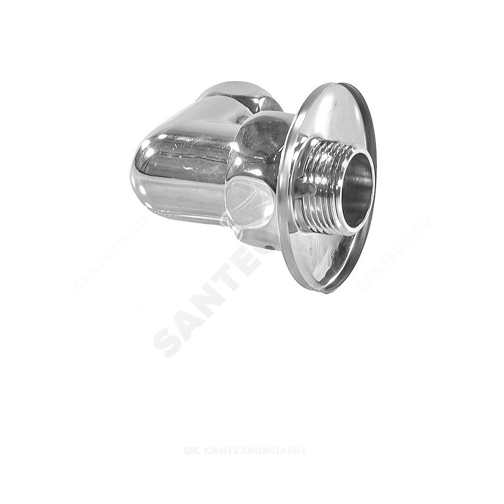 Соединитель для полотенцесушителя латунь Ду 20 3/4"x3/4" нак/гайка/НР угловой хром 0003-11 RCN