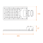 Уличный светильник WOLTA STL-50W/04 50Вт 5700К IP65 5500лм 355×145×57мм