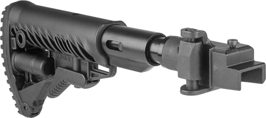 Складной телескопический приклад с амортизатором для АК 47/74/Сайга (металлическое соединение)