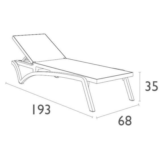 Шезлонг Pacific черный