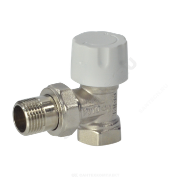 Клапан термостатический для двухтр Ду 20 Ру10 угловой ВР гайка М30х1,5 с преднастройкой штуцер без уплотнения Ogint