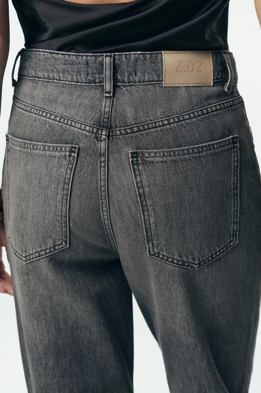 ZARA ДЖИНСЫ Z.02 STRAIGHT ANKLE С ВЫСОКОЙ ПОСАДКОЙ, СЕРЫЙ