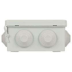 Распаячная коробка ЭРА KOR-100-100-55-7gv-MP серая 100х100х55мм с гермовводами 7 входов прямой монтаж IP55