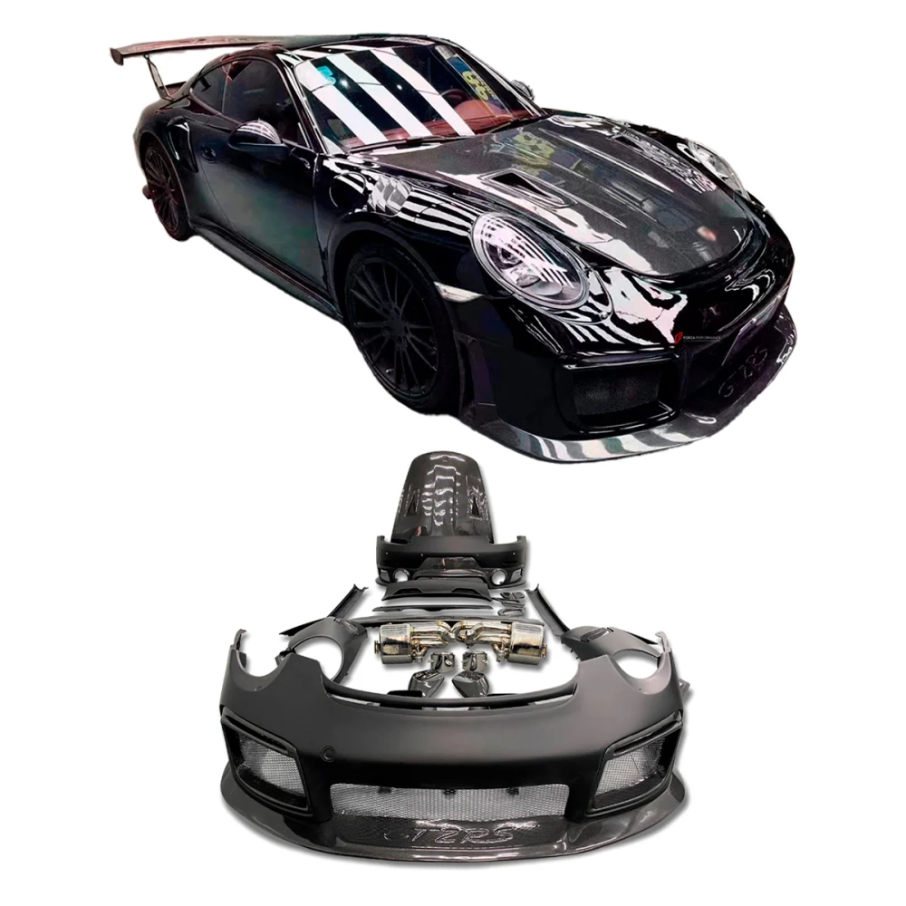 Карбоновый обвес переделка в стиле GT2RS для PORSCHE 911 991.1 TURBO S 2011–2017