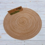 Салфетка на стол 38см плетеная «Круги» бежевый