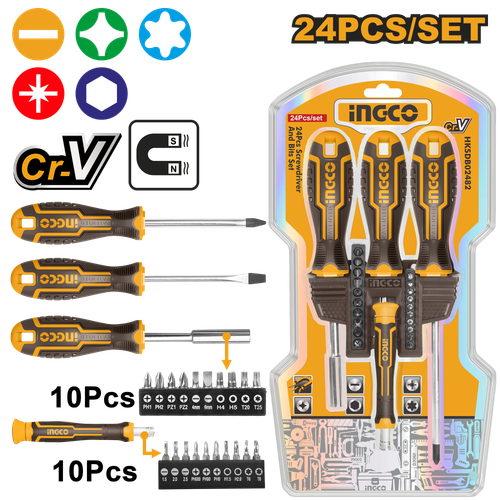 Набор отвëрток и бит 24 шт