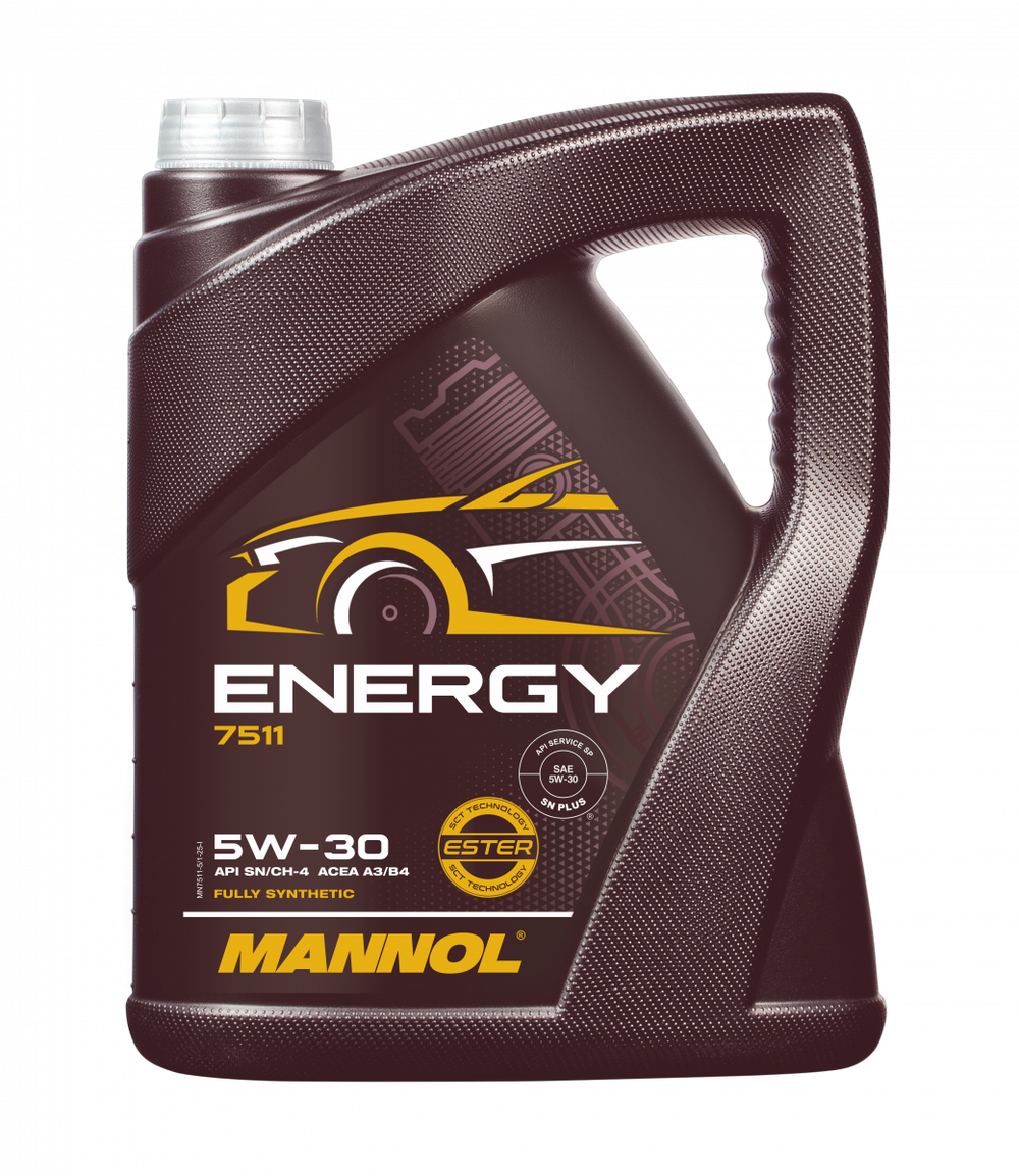 Моторное масло Mannol Energy 5W-30, синтетическое, 4 л + 1 л в подарок