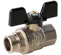 Кран шаровой муфта/резьба полнопроходной (бабочка) 25