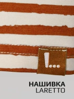 Футболка в коричневую полоску для девочки