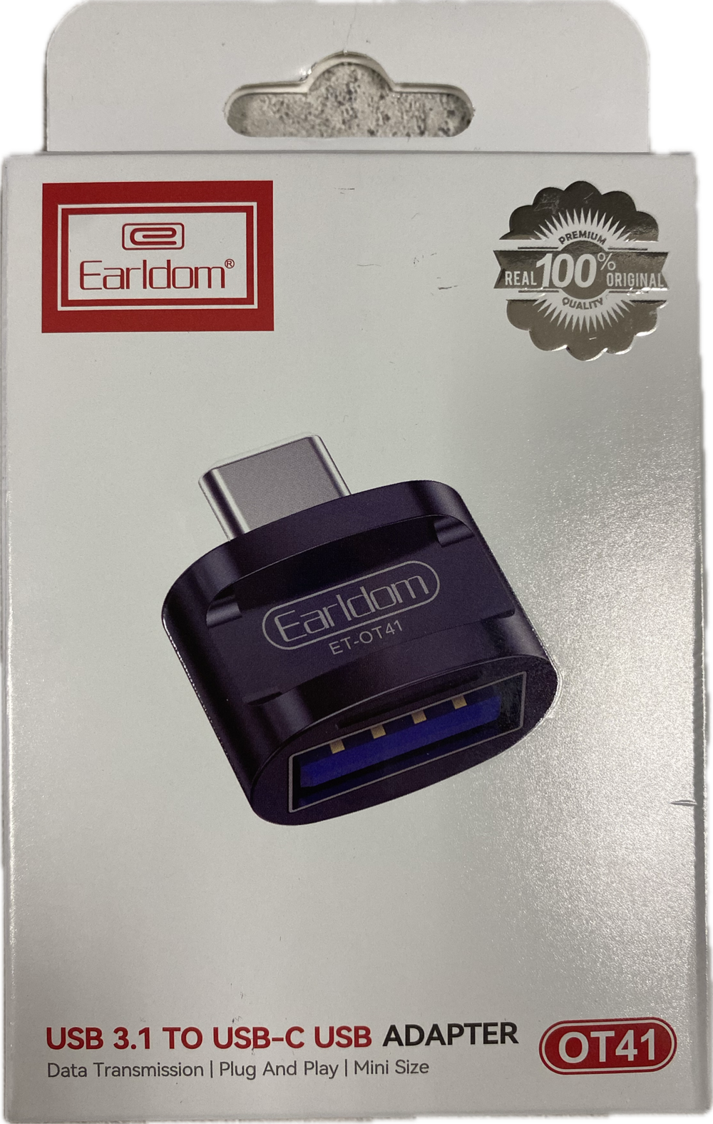 USB OTG Адаптер Earldom ET-OT41 Type-C (черный)