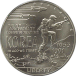 1 доллар 1991 D "38 лет Корейской войне"