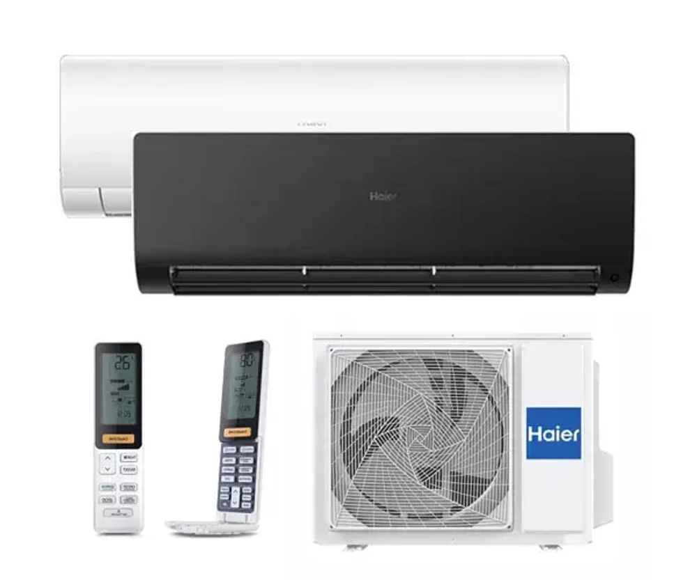 Мульти сплит-система Haier на 2 комнаты (20+20 кв.м.) FLEXIS White + Black