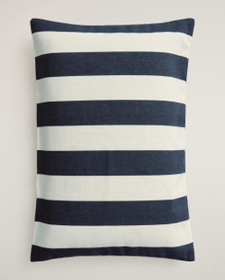 Zara Home наволочка декоративная из хлопка, синий, в полоску, 40x60 см