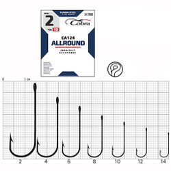 Крючки Cobra Allround ROUND сер. CA124 разм. 008 10шт.