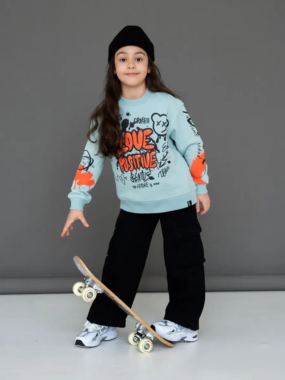 Свитшот для девочки с принтом