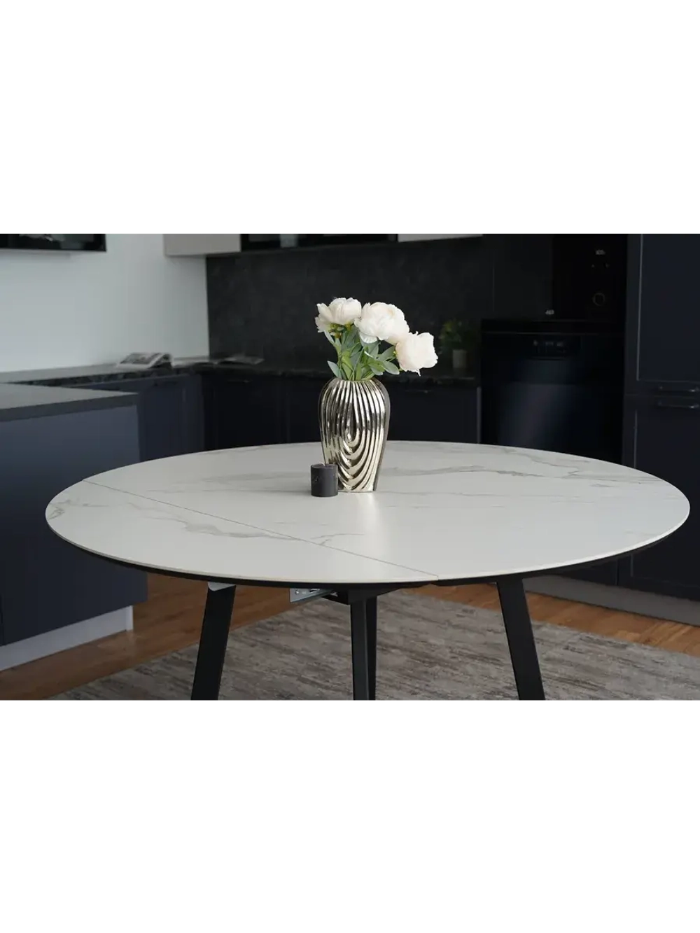 Стол кухонный Серый 140(80)х140х74 см