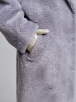 Шуба чебурашка длинная из овечьей шерсти, SilverFox (арт.S1072rm09bz)