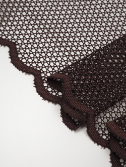 Эластичное кружево шоколад крупная ячейка ширина 20 см