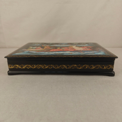 Шкатулка "Тройка" с ручной росписью Палех 30х22 см