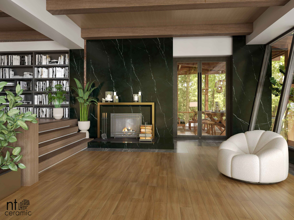 NT CERAMIC. Керамогранит Atlas Home Nero Marquina 270*120 Лаппатированный