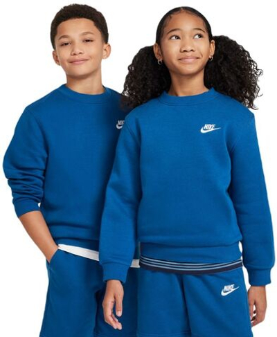 Кофта для девочки теннисная  Nike Kids Sportswear Club Fleece Hoodie - court blue/white