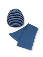 Детская шапка с шарфом для мальчика на весну и осень