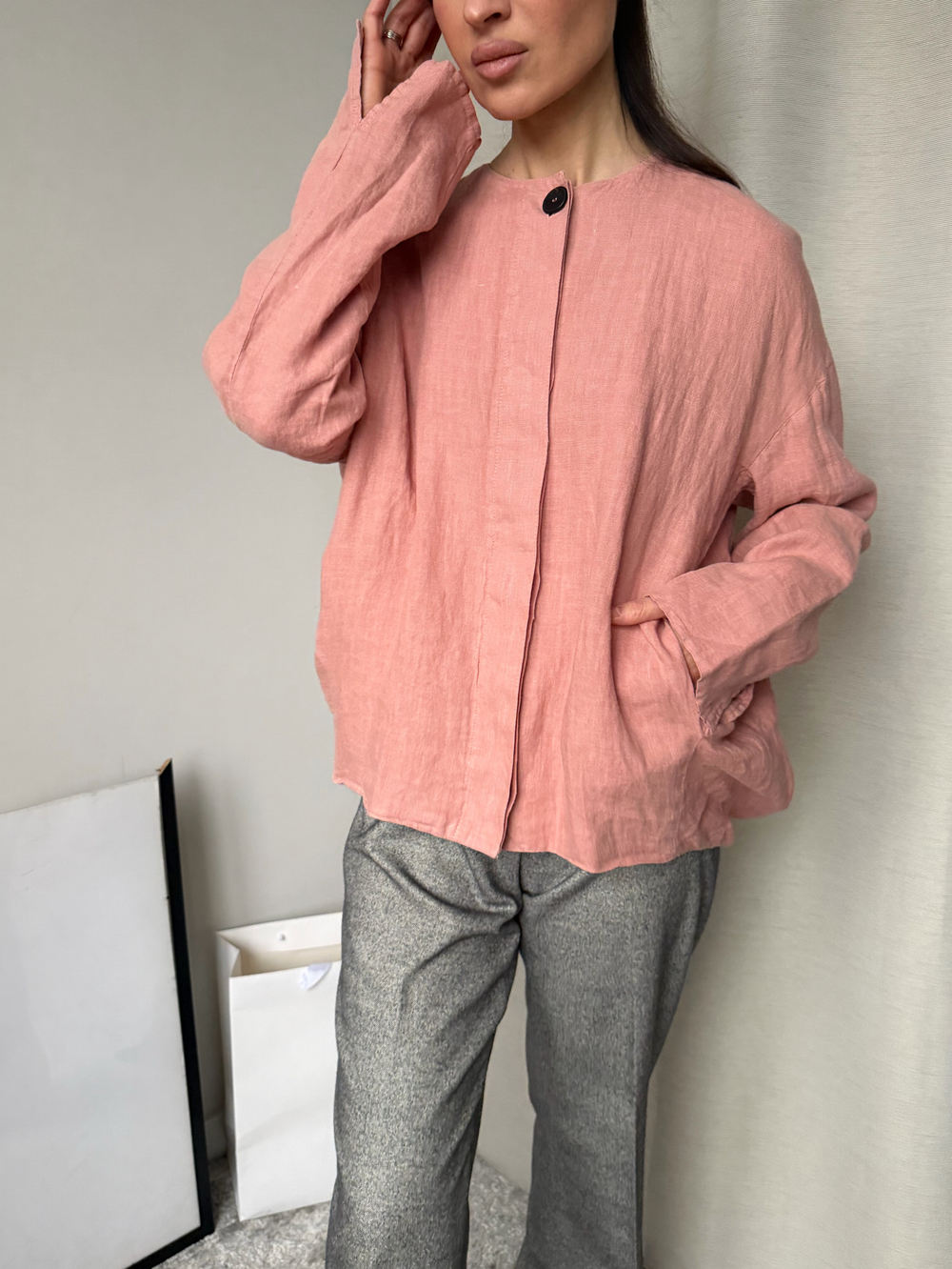 Льняной жакет Zara, М