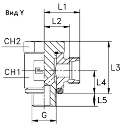 Соединение JE DS10 BSP 3/8" (корпус)