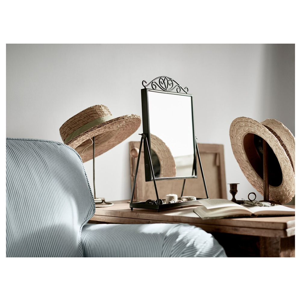IKEA KARMSUND  (ИКЕА КАРМСУНД)  -  Настольное зеркало, черное, 27x43 см