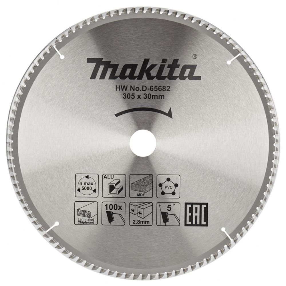 Диск пильный универсальный D-65682 (305х30х2.8 мм; 100Т) Makita 199176