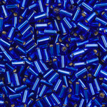 Японский бисер TOHO Bugle (стеклярус) 3mm (№28), с внутренним серебрением, прозрачный