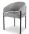 Стул НИКОЛЬ цвет REEF 08 Светло-серый, ткань/ черный каркас