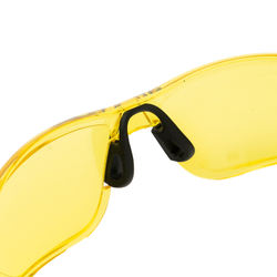 Очки защитные открытые, поликарбонатные, желтая линза Denzel