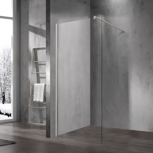 Душевая перегородка Walk-In VSW-1H900CLBN, 900*2000, брашированный никель, стекло прозрачное