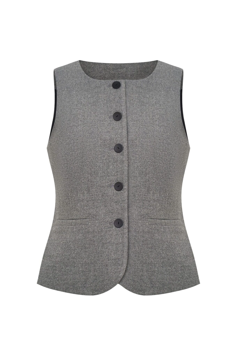 Приталенный жилет серый