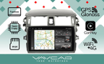 Магнитола для Toyota Corolla E150 2007-2013 (большая рамка) - Vaycar VA77-0063-2K-2 на Android 13, 8-ядер, 2K QLED, ТОП процессор, CarPlay,4G SIM-слот